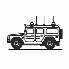 Patrol vehicle operations icon